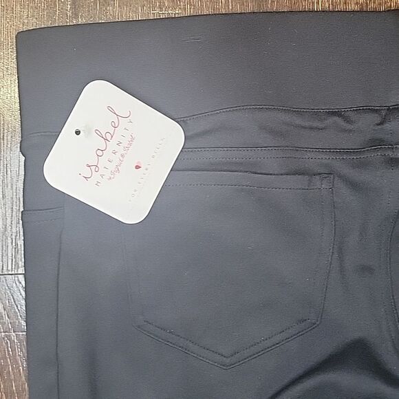 Isabel Maternity Low Rise Black Maternity Leggings - Picture 10 of 16